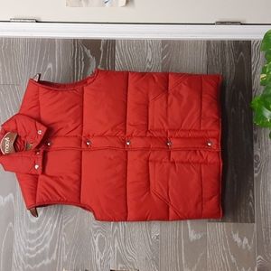 Tonkin wearables Woodinville Washington red heavy weight puffer snap up vest